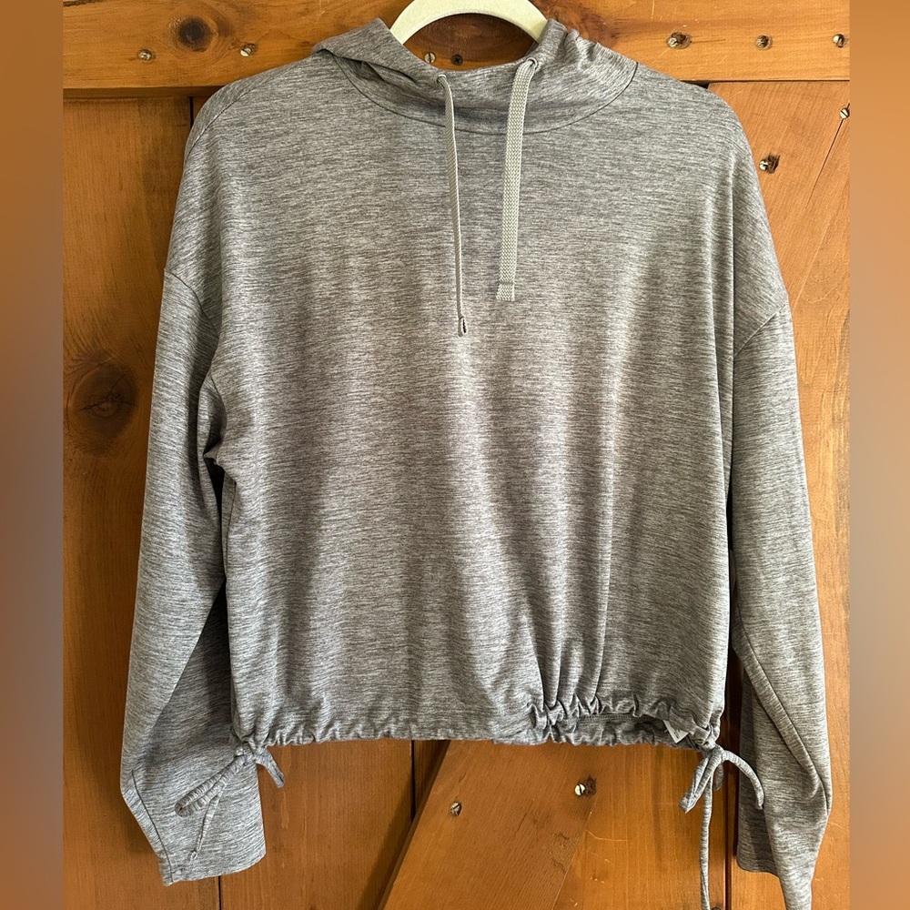 GAP Fit Gray Drawstring Hoodie Sz S